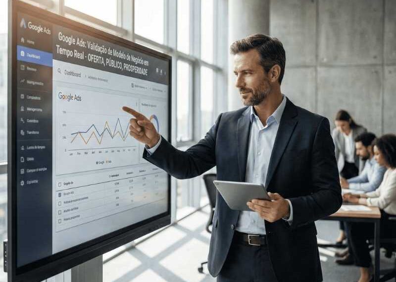 google ads sendo usado para validacao de modelo de negocio, analise de dados e performance